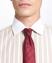 Red Tonal Striped Silk Tie