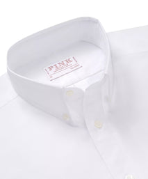 White Tailored Fit Smart Casual Button Down Weekend Oxford Shirt