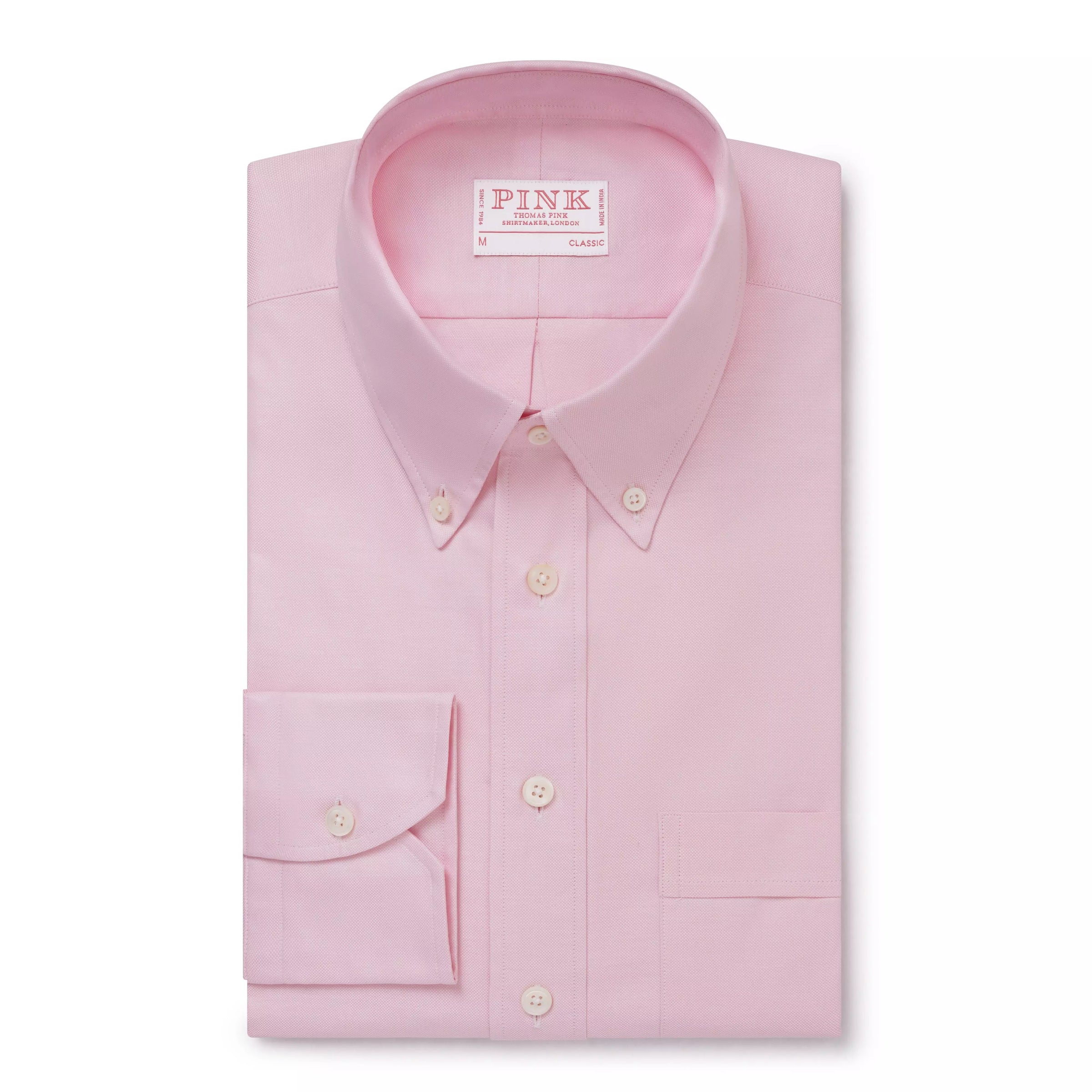 Pale Pink Classic Fit Smart Casual Button Down Weekend Oxford Shirt