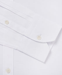 White Tailored Fit Poplin Formal Shirt