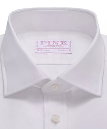 White Classic Fit Double Cuff Royal Oxford Formal Shirt