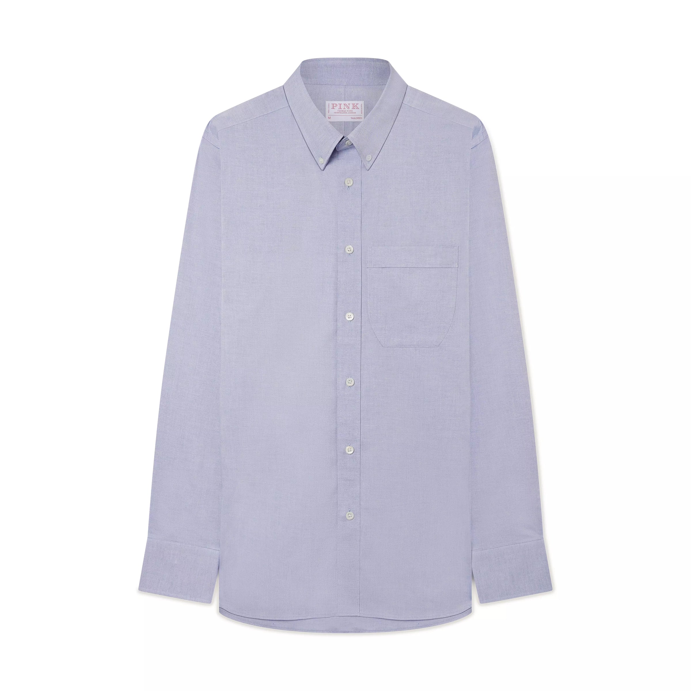 Pale Blue Tailored Fit Smart Casual Button Down Fine Oxford Shirt