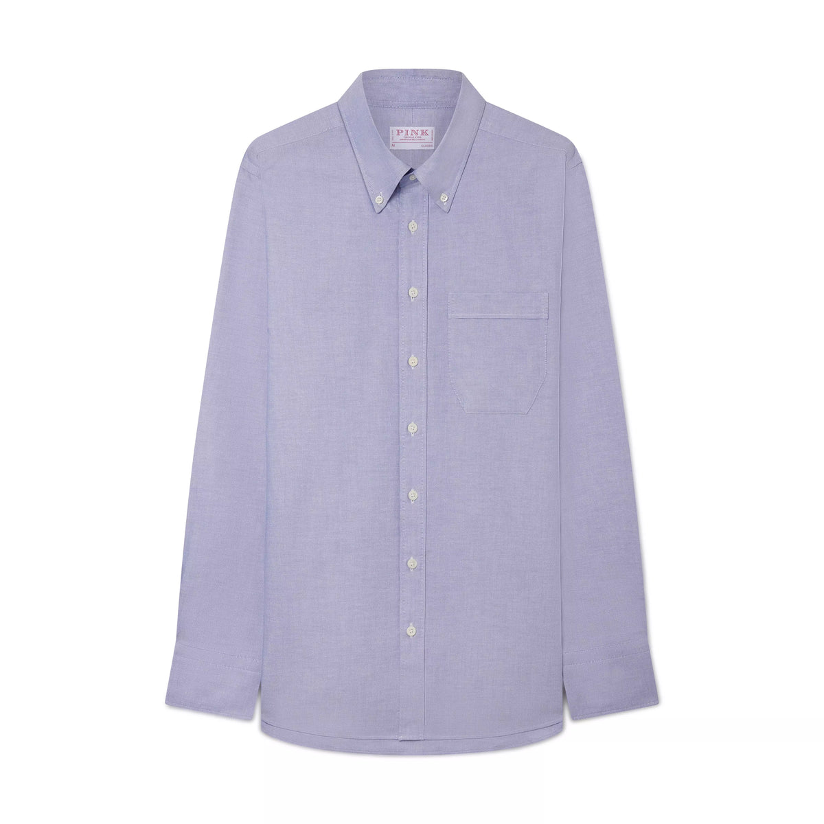 Blue Classic Fit Smart Casual Button Down Open Weave Oxford Shirt