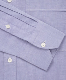Blue Classic Fit Smart Casual Button Down Open Weave Oxford Shirt