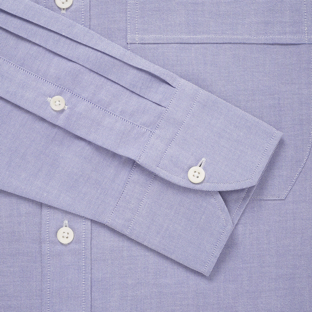 Blue Classic Fit Smart Casual Button Down Open Weave Oxford Shirt